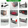 32In 2 Door Live Animal Cage Trap For Animals Under 12Lbs Easy To Setup Humane Galvanized Iron Trap Cage For Rabbits Groundhogs Skunk Opossums Nutria
