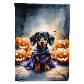 Dachshund Puppy Halloween House Flag Large Porch Sleeve Pole Decorative Outside Yard Banner Artwork Wall Hanging, Polyester, House Size, Multicolor (Option: Default)