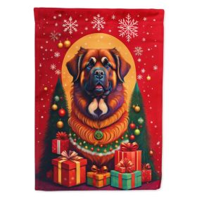 Leonberger Holiday Christmas House Flag Large Porch Sleeve Pole Decorative Outside Yard Banner Artwork Wall Hanging, Polyester, House Size, Multicolor (Option: Default)