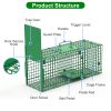 26In Single Door Live Animal Cage Trap For Animals Under 5Lbs Easy To Setup Humane Galvanized Iron Trap Cage For Small Cats Rabbits Squirrels Moles Ch