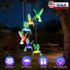 Solar Hummingbird Wind Chime 7 Color Changing Wind Chime For Outside Ipx4 Waterproof Outdoor Garden Yard Decor
