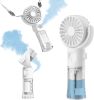 Handheld Misting Fan Rechargeable Battery Operated Portable 4 Speeds & 55ml 360° Swiveling Personal Fan for Travel Camping Outdoor