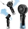Handheld Misting Fan Rechargeable Battery Operated Portable 4 Speeds & 55ml 360° Swiveling Personal Fan for Travel Camping Outdoor