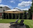 Cantilever Patio Umbrella 12ft Offset Cantilever Patio Umbrella With Base Included Large Round Aluminum Outdoor Umbrella 360 Rotation  Infinite Tilt