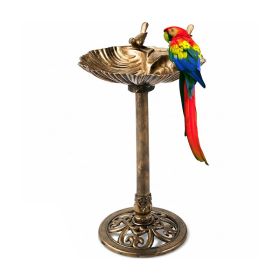 Bird Bath with Base for Outdoor Backyard/Lawn (Type: bird supplies, Color: Bronze)