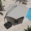 Cantilever Patio Umbrella 11ft Offset Cantilever Patio Umbrella With Base Included Large Round Aluminum Outdoor Umbrella 360 Rotation Infinite Tilt