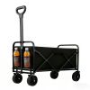 680LBS Heavy Duty Folding Wagon Cart, All-Terrain Collapsible Utility Wagon with Extra Large Capacity, Compact Foldable Pull Cart for Camping