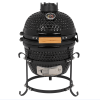 53747749  13in round ceramic charcoal grill, ceramic carbon oven, 2 in 1 iron carbon oven, three layers of elliptical cylinder oven