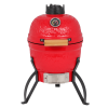 53747749  13in round ceramic charcoal grill, ceramic carbon oven, 2 in 1 iron carbon oven, three layers of elliptical cylinder oven