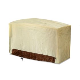 210D Waterproof Outdoor BBQ Grill Cover Windproof Dustproof Patio Gas Grill Oven Protector Oxford Cloth Garden (Color: Brown, size: 70 in)