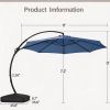 Cantilever Patio Umbrella 11ft Offset Cantilever Patio Umbrella With Base Included Large Round Aluminum Outdoor Umbrella 360 Rotation Infinite Tilt