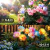 Solar Lights Outdoor Waterproof for Garden Decor, 4 Pack Solar Garden Lights for Outside, Outdoor Solar Lights for Yard with Solar Flowers Lights