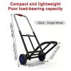 Heavy Duty Folding Stair Climbing Cart with Adjustable Handle, Portable Collapsible Utility Wagon for Shopping, Grocery, Moving & Travel