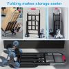 Heavy Duty Folding Stair Climbing Cart with Adjustable Handle, Portable Collapsible Utility Wagon for Shopping, Grocery, Moving & Travel