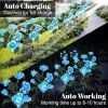 Solar Rose Lights Outdoor, 2 Pack with 14 Rose Flowers Waterproof Color Changing LED Flower Lights, Solar Powered Garden Stakes for Yard, Patio