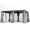 Pergola Modern Style with Adjustable Louvers for Outdoor Roof, Garden, Easy Assembly, Durable, Charcoal