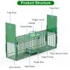 Live Animal Cage Trap For Animals Under Easy To Setup Humane Galvanized Iron Trap Cage For Raccoons Armadillos Groundhogs Muskrats Opossums Skunks