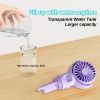 Handheld Misting Fan Rechargeable Battery Operated Portable 4 Speeds & 55ml 360° Swiveling Personal Fan for Travel Camping Outdoor