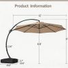 Cantilever Patio Umbrella 12ft Offset Cantilever Patio Umbrella With Base Included Large Round Aluminum Outdoor Umbrella 360 Rotation  Infinite Tilt