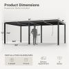 Pergola Modern Style with Adjustable Louvers for Outdoor Roof, Garden, Easy Assembly, Durable, Charcoal
