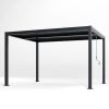 Pergola Modern Style with Adjustable Louvers for Outdoor Roof, Garden, Easy Assembly, Durable, Charcoal