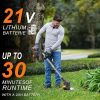 Cordless Electric Weed Wacker Portable Grass Trimmer with 3 Blade Types and 2 High Capacity Batteries Powerful Lawn Mower for Garden Yard Lawn Mainten