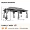 Patio Gazebo Outdoor Heavy Duty Party Tent Shelter With Double Roofs, Mosquito Nettings And Privacy Screens For Backyard, Garden, Lawn