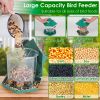 Hanging Gazebo Wild Bird Feeder Outdoor Bird Seed Station With Large Capacity 6 Feeder Ports For Garden Patio Park Weatherproof Easy To Refill