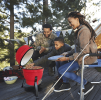 53747749  13in round ceramic charcoal grill, ceramic carbon oven, 2 in 1 iron carbon oven, three layers of elliptical cylinder oven