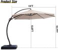 Cantilever Patio Umbrella 11ft Offset Cantilever Patio Umbrella With Base Included Large Round Aluminum Outdoor Umbrella 360 Rotation Infinite Tilt