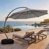 Cantilever Patio Umbrella 11ft Offset Cantilever Patio Umbrella With Base Included Large Round Aluminum Outdoor Umbrella 360 Rotation Infinite Tilt