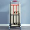 Heavy Duty Folding Stair Climbing Cart with Adjustable Handle, Portable Collapsible Utility Wagon for Shopping, Grocery, Moving & Travel