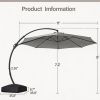 Cantilever Patio Umbrella 11ft Offset Cantilever Patio Umbrella With Base Included Large Round Aluminum Outdoor Umbrella 360 Rotation Infinite Tilt