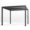 Pergola Modern Style with Adjustable Louvers for Outdoor Roof, Garden, Easy Assembly, Durable, Charcoal