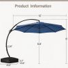 Cantilever Patio Umbrella 12ft Offset Cantilever Patio Umbrella With Base Included Large Round Aluminum Outdoor Umbrella 360 Rotation  Infinite Tilt