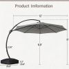 Cantilever Patio Umbrella 12ft Offset Cantilever Patio Umbrella With Base Included Large Round Aluminum Outdoor Umbrella 360 Rotation  Infinite Tilt