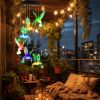 Solar Hummingbird Wind Chime 7 Color Changing Wind Chime For Outside Ipx4 Waterproof Outdoor Garden Yard Decor