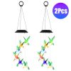 Solar Hummingbird Wind Chime 7 Color Changing Wind Chime For Outside Ipx4 Waterproof Outdoor Garden Yard Decor