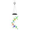 Solar Hummingbird Wind Chime 7 Color Changing Wind Chime For Outside Ipx4 Waterproof Outdoor Garden Yard Decor