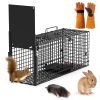 26In Single Door Live Animal Cage Trap For Animals Under 5Lbs Easy To Setup Humane Galvanized Iron Trap Cage For Small Cats Rabbits Squirrels Moles Ch
